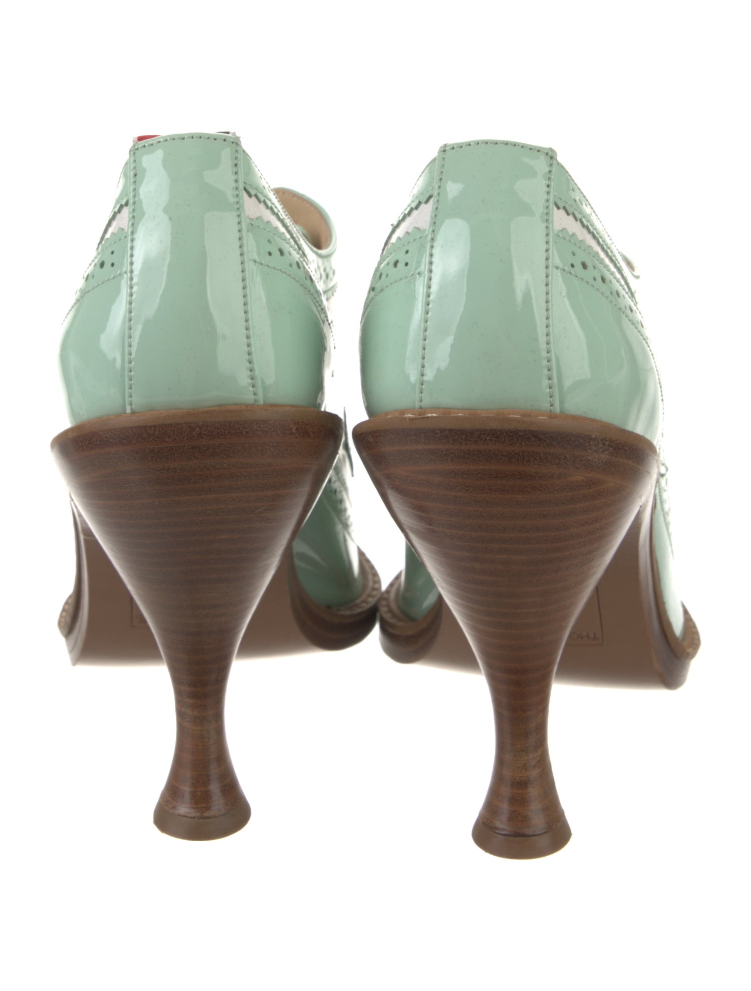 Thom Browne Patent Leather Colorblock Pattern Pumps